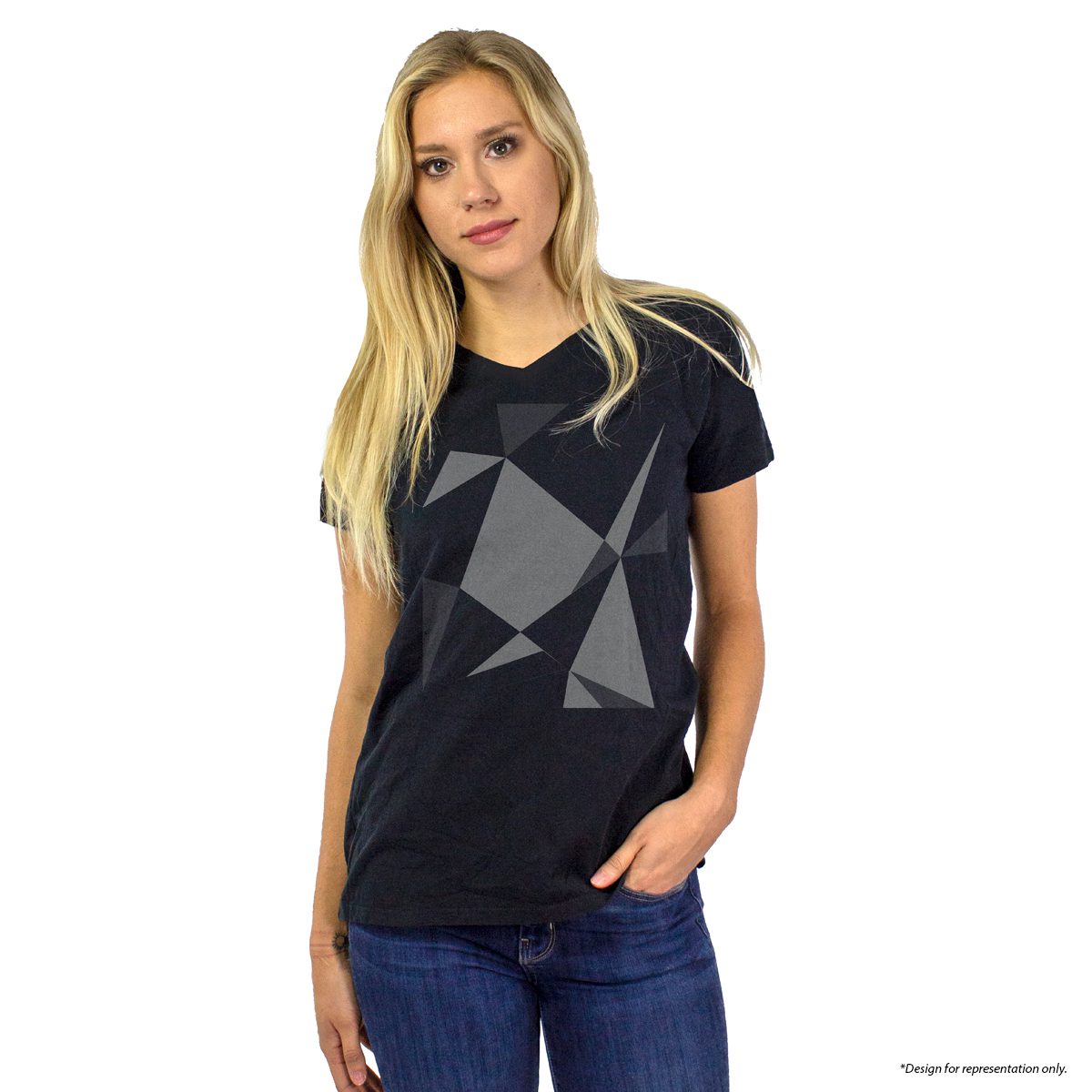 A511L Ladies S/S V-Neck